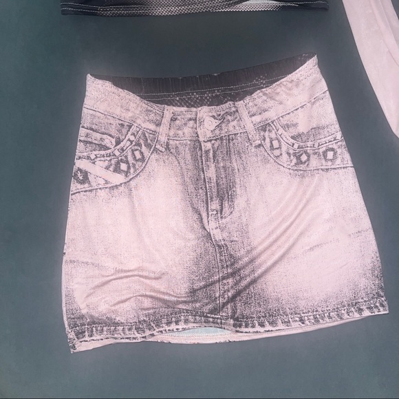 2-Pink & Black Slinky Skirt Set from Ego Official - Picture 5 of 7